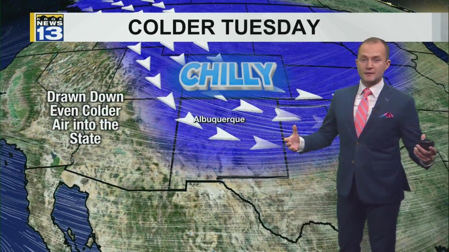  Colder and breezy Tuesday 