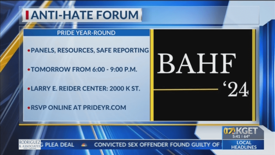   
																Anti-hate forum provides resources at Larry E. Reider Center 
															 