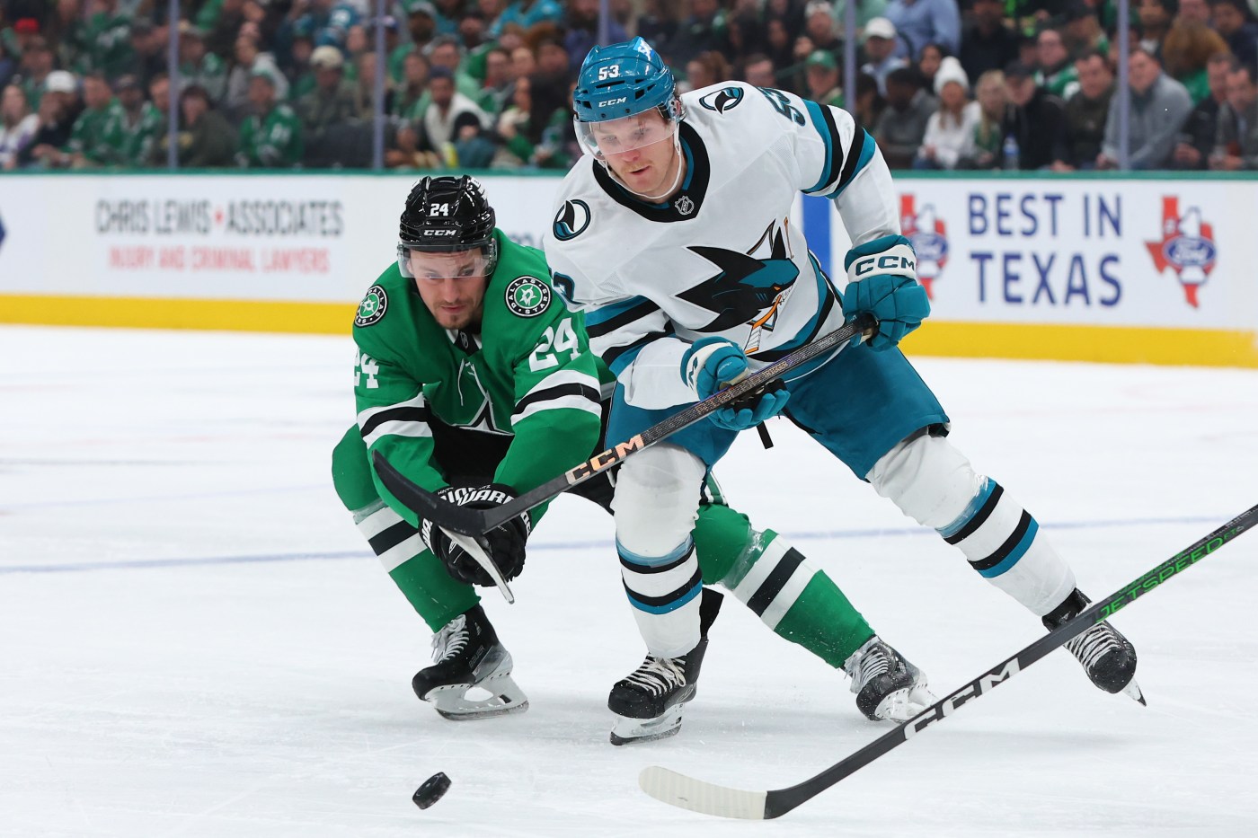  Sharks unable to recover in Dallas after slow start to second period 