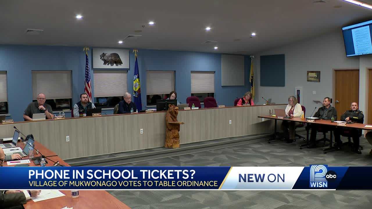   
																Mukwonago village board tables ordinance that would ticket students for using cell phones in school 
															 