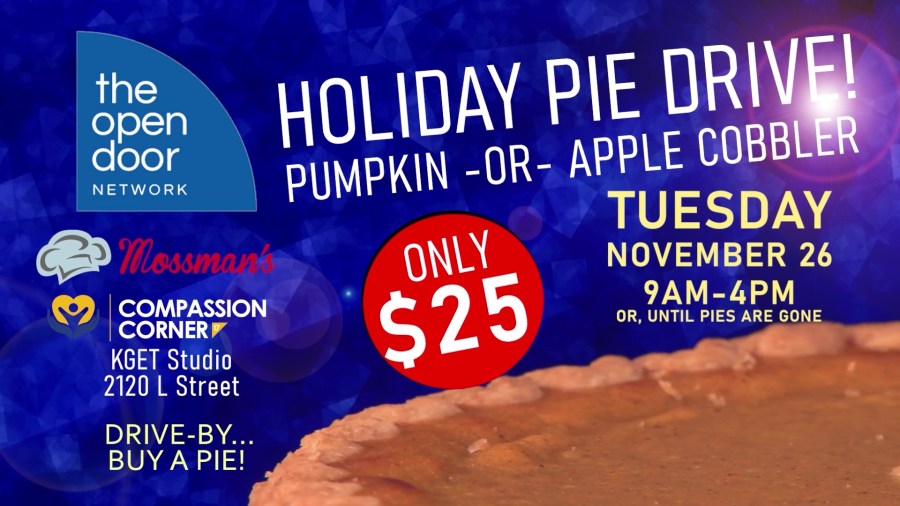  KGET, The Open Door Network host Holiday Pie Drive Nov. 26 at Compassion Corner 