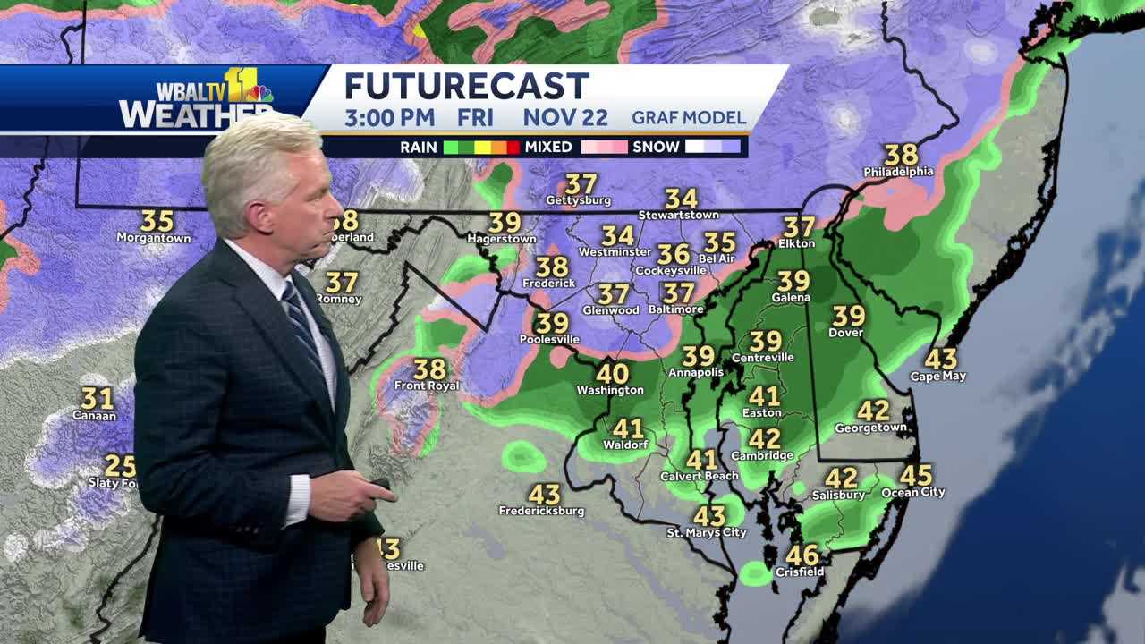  Rain and snow, windy and cold on Friday 