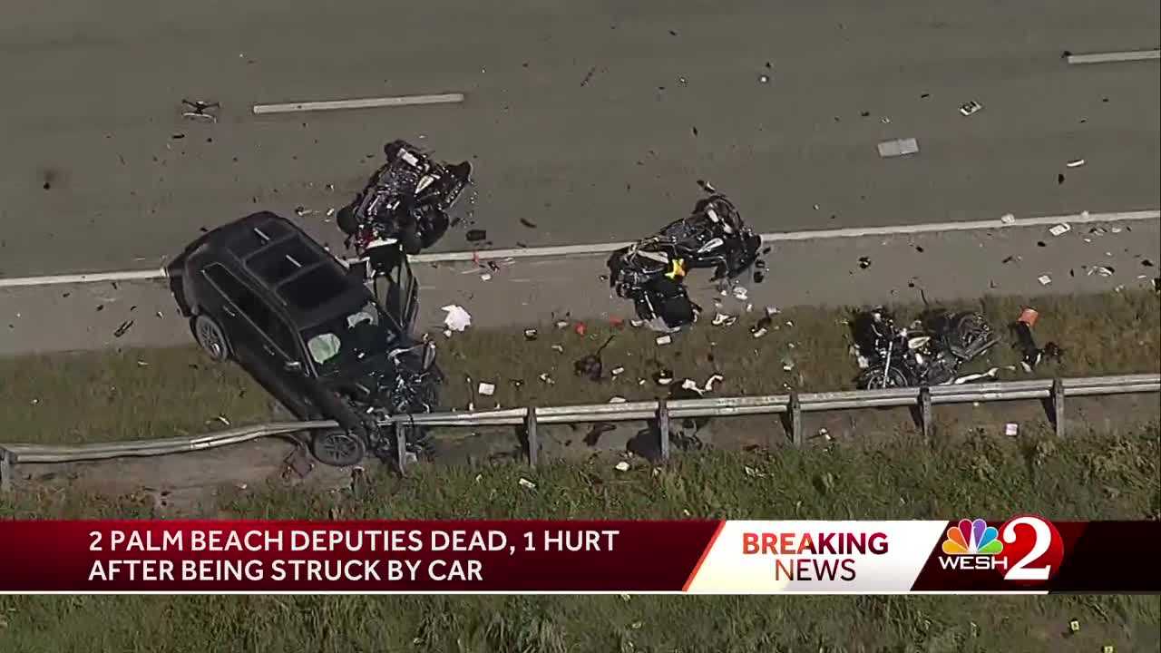  'All 3 deputies went airborne': 2 Florida deputies dead, 1 critical after SUV slams into them  