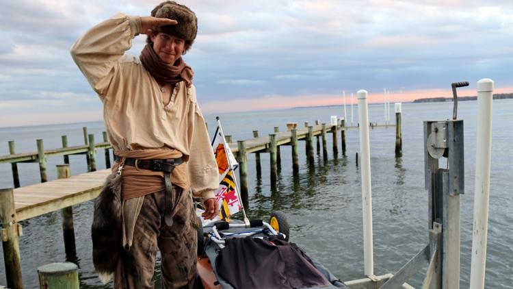   
																After a car accident left him nearly paralyzed, a canoeist is attempting a 6,000-mile journey 
															 