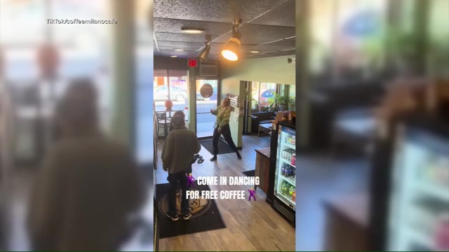  Coffee shop goes viral for offering free coffee to dancing customers 