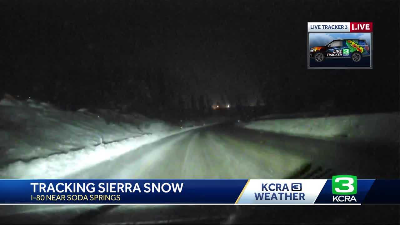   
																Northern California weather updates: Chain controls on I-80 as Sierra snow falls, rain causes valley flooding 
															 