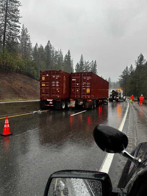  Westbound I-80 lanes in Colfax reopen after big rig crash, CHP says 