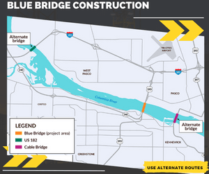  US 395 Bridge (Blue Bridge) Under Construction 