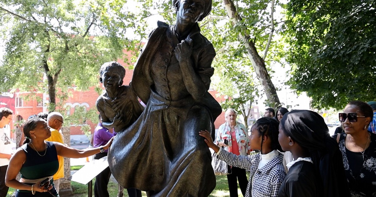  Harriet Tubman 'Journey to Freedom' statue on display at Washington Square Park 