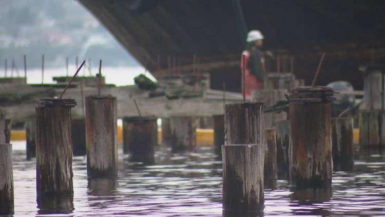  Remnants of former mill being pulled from Tacoma waters 