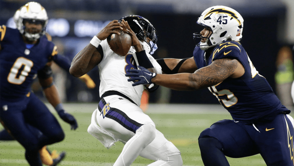  Ravens Hand Chargers a Tough Loss 30-23 on Monday Night 