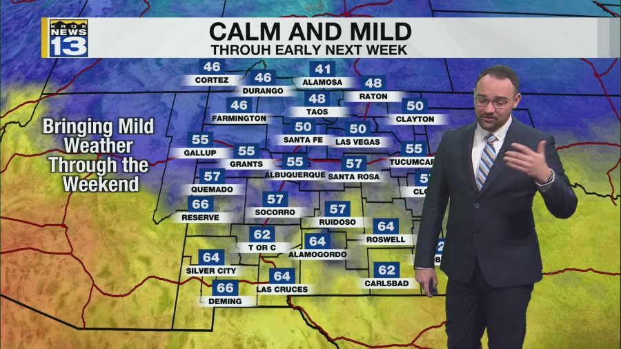  Calmer and milder weather moves in towards the weekend 