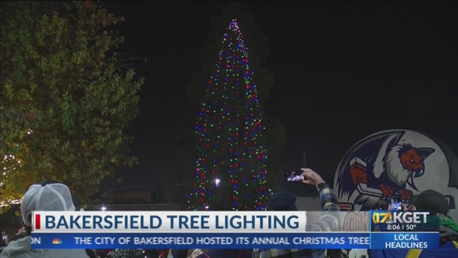  Bakersfield celebrates annual lighting of the Centennial Plaza tree 