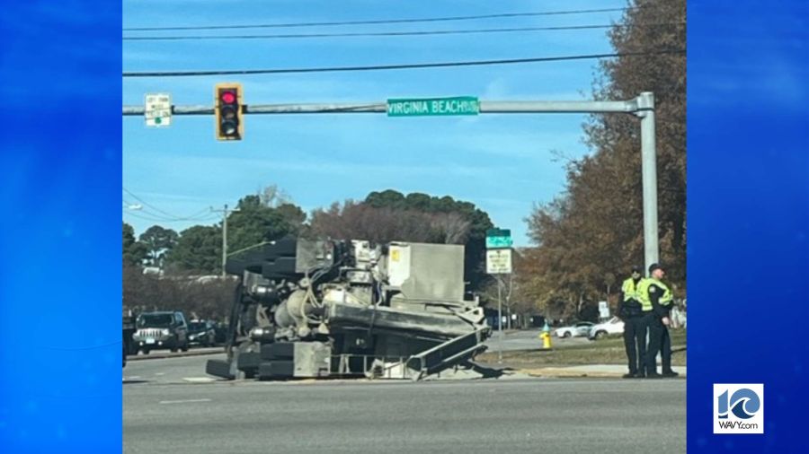  PHOTO: Flipped vehicle on Virginia Beach Boulevard 