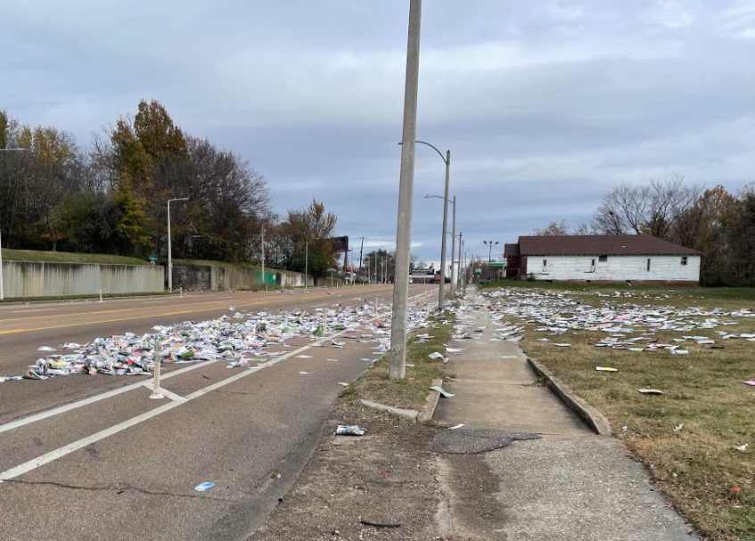  Piles of mail dumped on Memphis street 