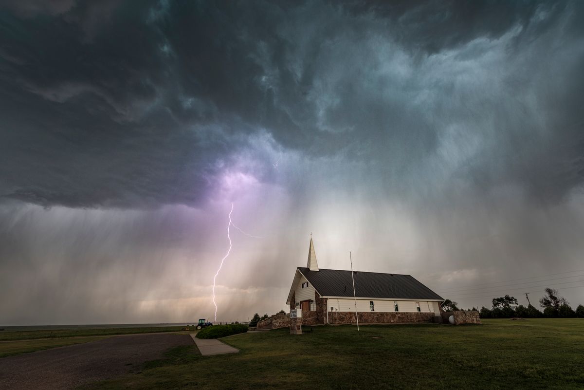  Lightning Strikes Church 