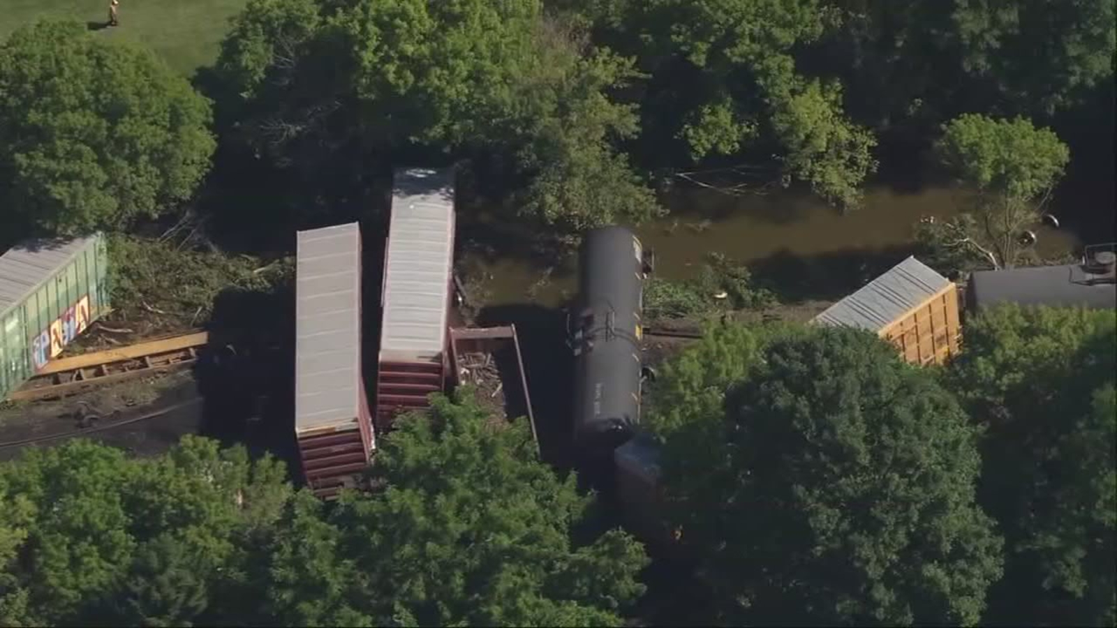  Ohio train wreck: Nearly 20 cars derail after collision with truck 