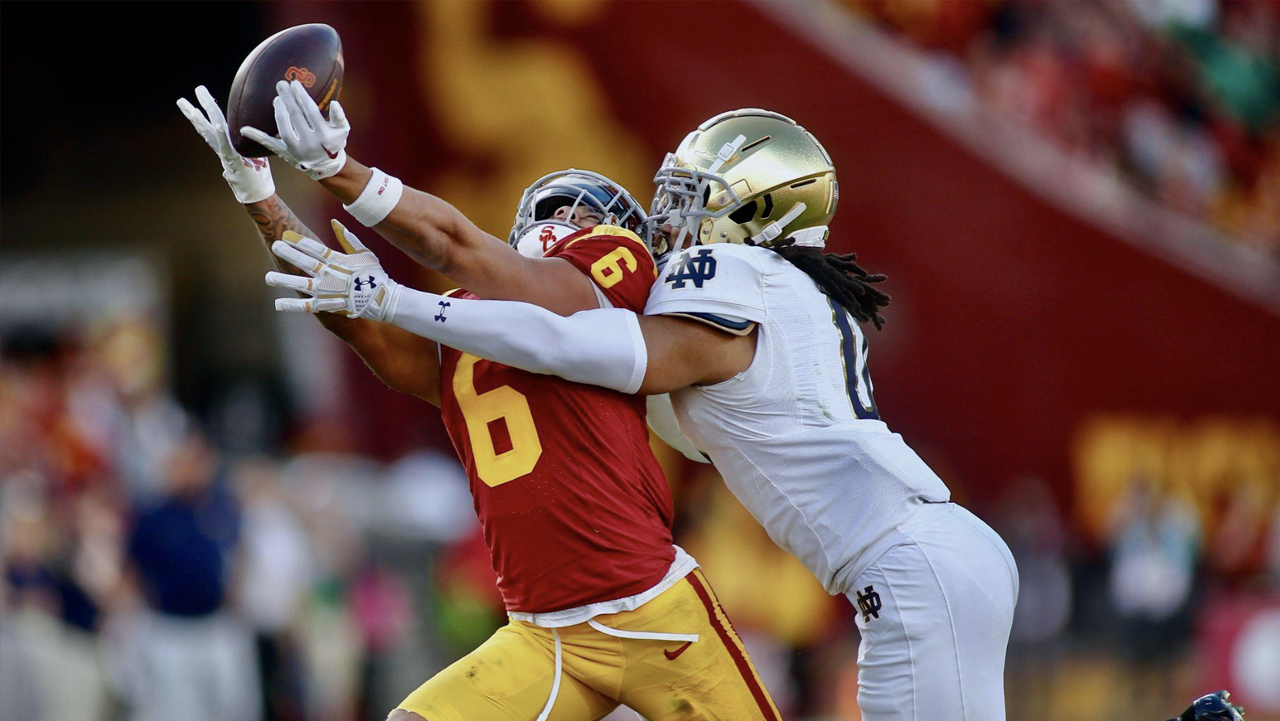  5th Ranked Notre Dame over USC 49-35 at Coliseum 