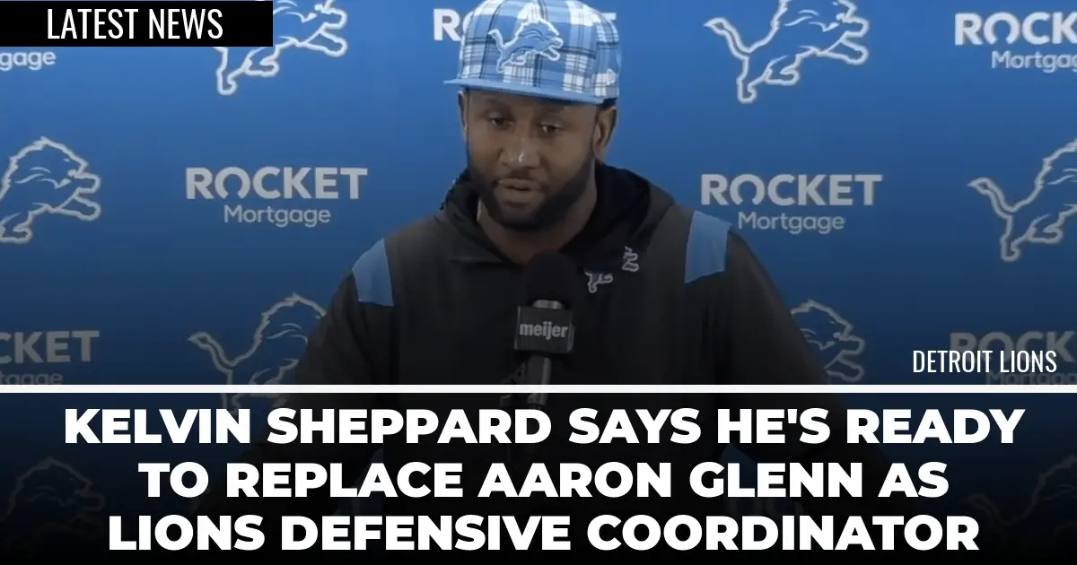  Kelvin Sheppard Says He’s Ready To Replace Aaron Glenn As Lions Defensive Coordinator 