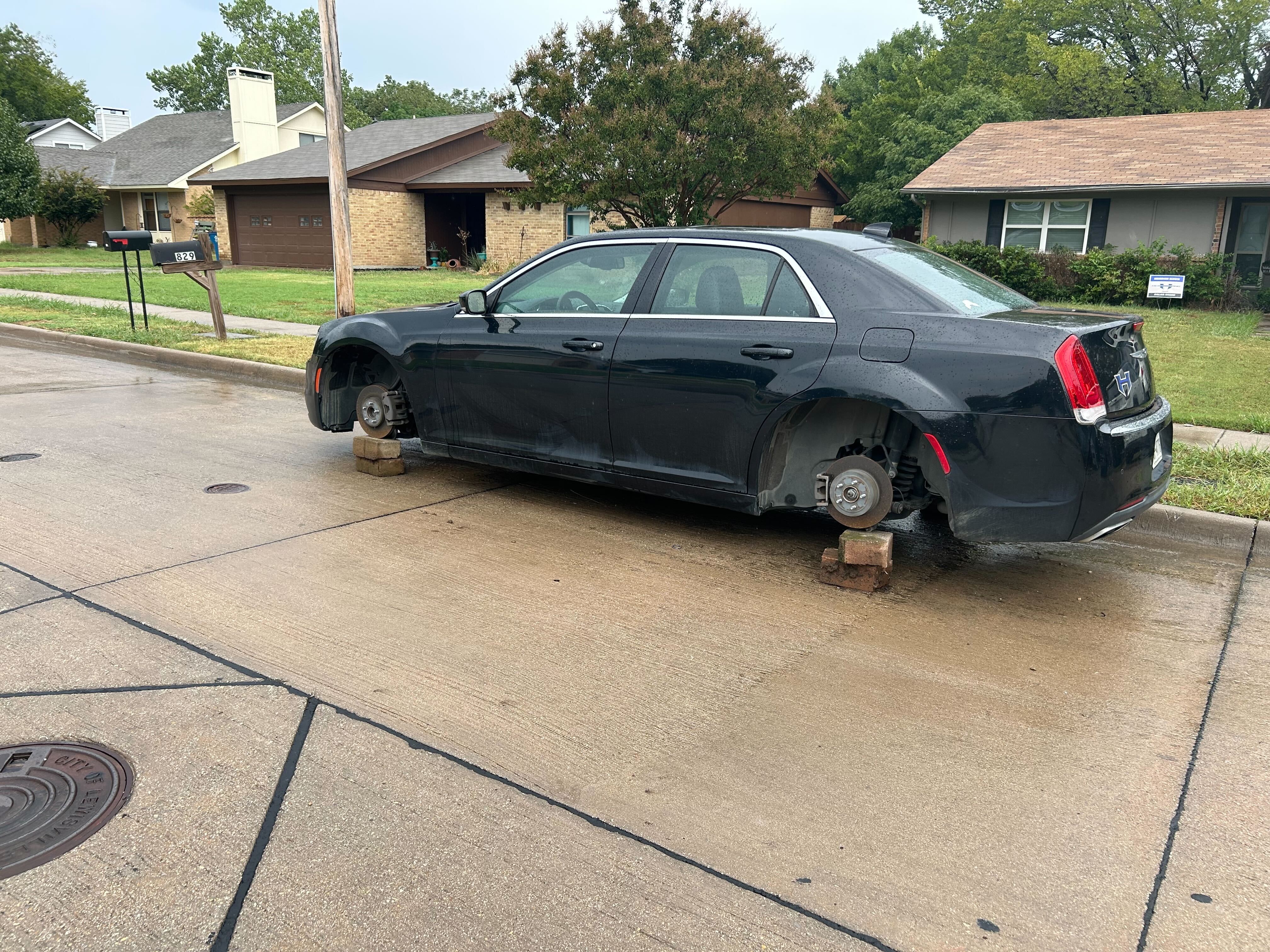  Lewisville car left on bricks in wave of wheel and tire thefts 