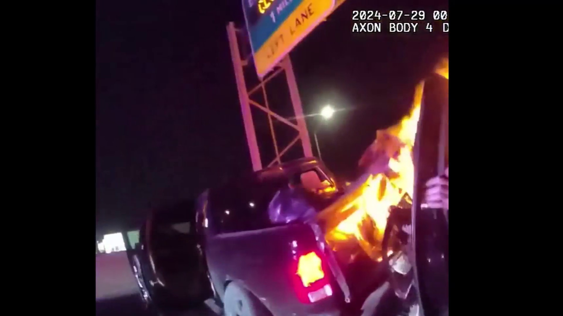  WATCH: Lewisville police rescue man who was trapped in fiery car 