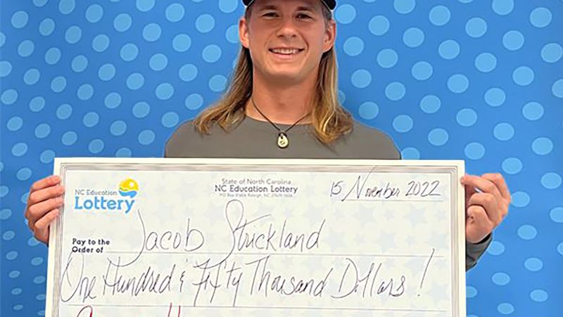   
																North Carolina man's team football team lost but he won $150,000 in the lottery 
															 