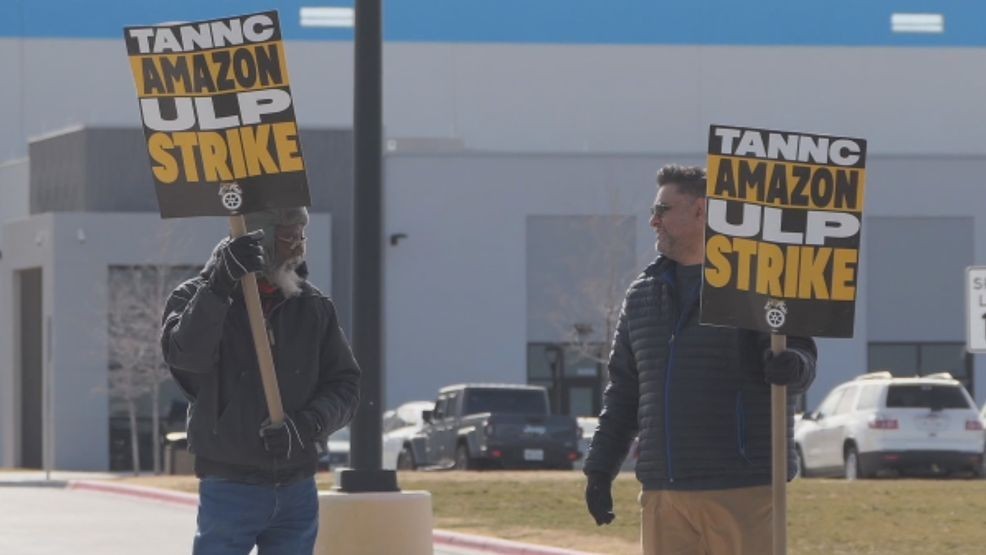  Teamsters picket outside Amazon plant in Amarillo amid nationwide strike 