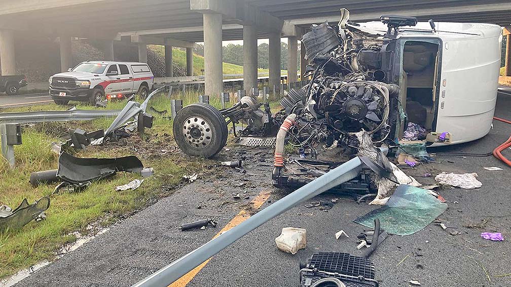  Big rig operator who drove truck off overpass onto I-40 facing DWI charge 