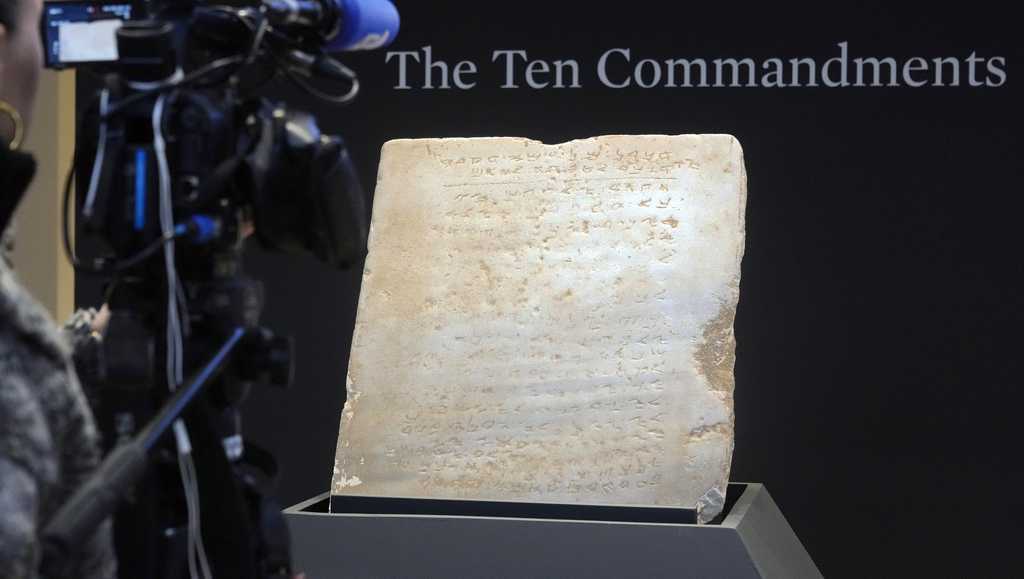  Oldest known stone tablet inscribed with the Ten Commandments sells for over $5M 