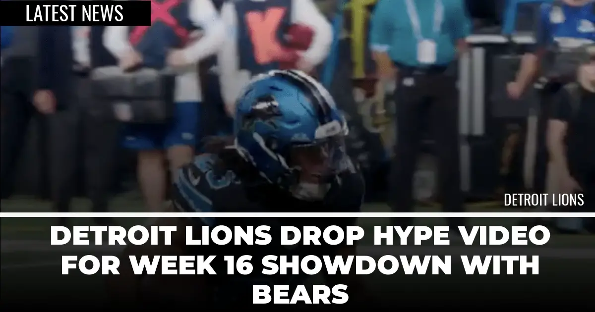   
																Detroit Lions Drop Hype Video For Week 16 Showdown With Bears 
															 