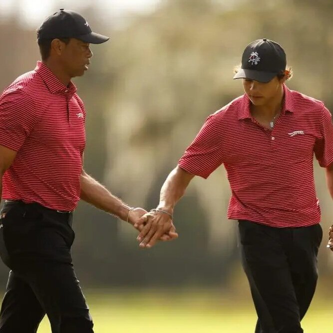  Charlie Woods, Playing With Tiger, Hits His First Career Hole-in-One 