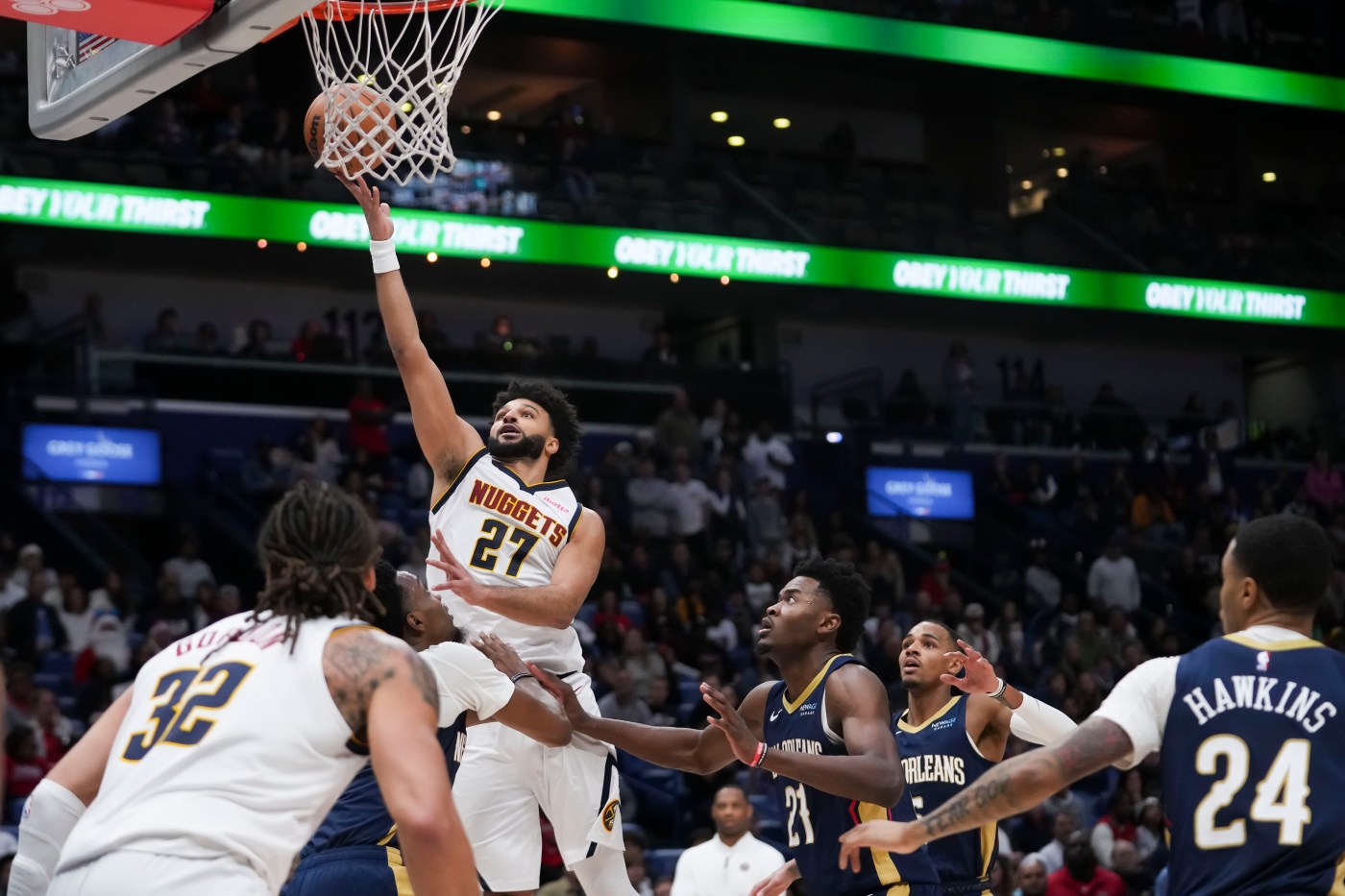  Jamal Murray scores in clutch again as Nuggets pull off 17-point comeback to beat Pelicans in overtime 