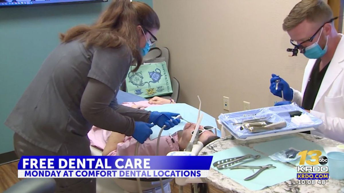  Comfort Dental giving away free dental care on Monday 