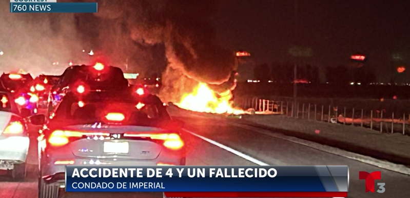  Accidente de 4 deja un muerto en Calexico 