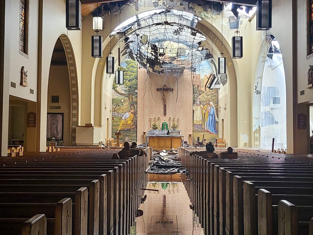  After 2023 arson, St. Joseph’s Catholic Church celebrates another Christmas season in the gym 