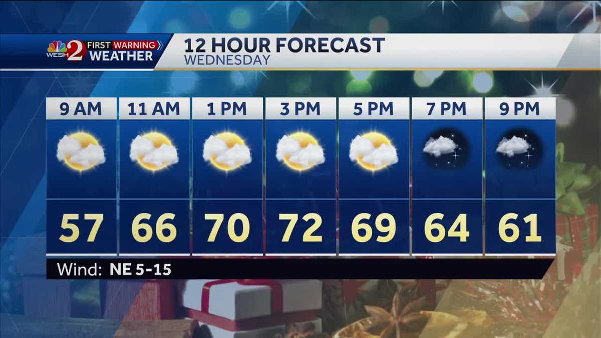  Cold Christmas morning in Central Florida will give way to cool day | Hour-by-hour forecast:  