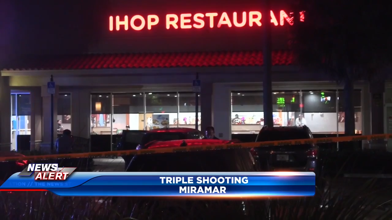  3 hospitalized following shooting outside IHOP in Miramar 