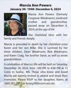  Marcia Ann Powers | Obituary 