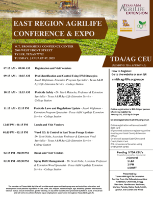  Upcoming East Region AgriLife Conference & Expo in Tyler, TX 