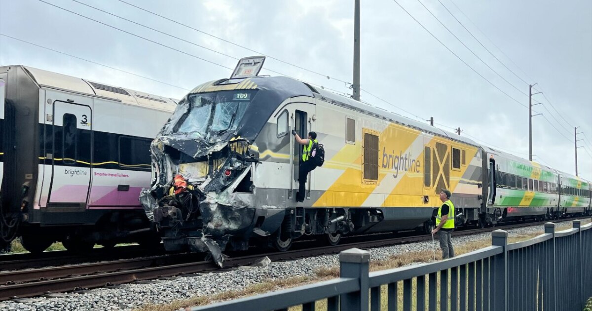  3 firefighters, 12 passengers injured after train collides with firetruck in Florida 