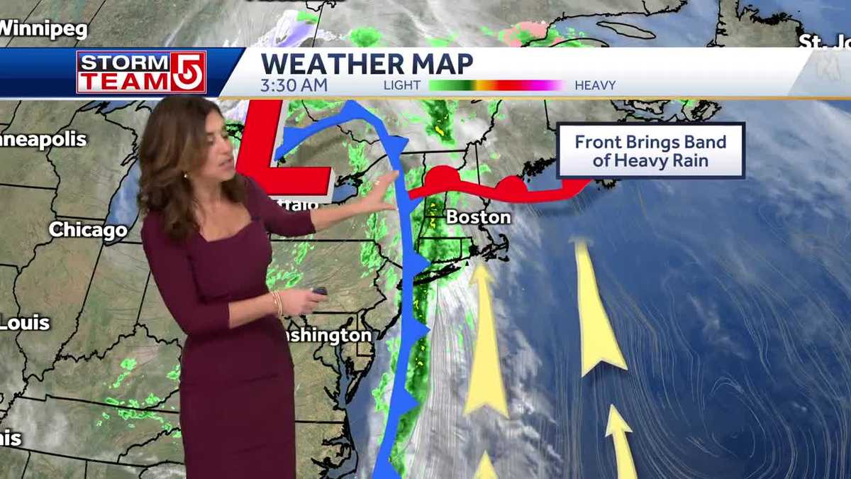  Period of heavy rain, gusty winds to impact morning drive 