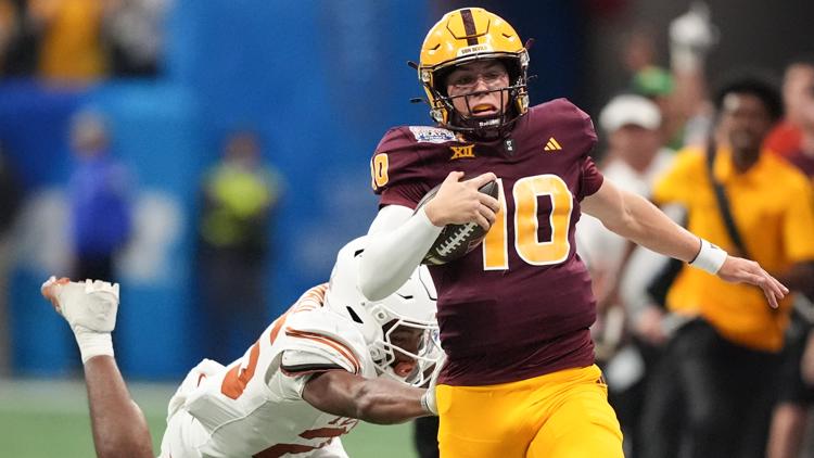  Sam Leavitt, Arizona State can't pull off upset in Peach Bowl, lose to Texas 39-31 in double OT 