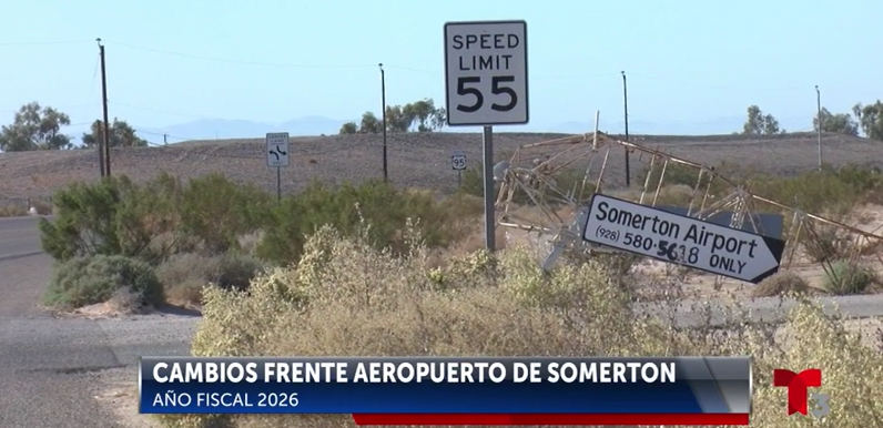  Realizarán cambios frente al Aeropuerto de Somerton por la 95 