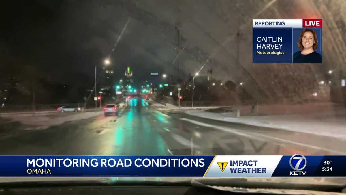  Watch: Road conditions after burst of snow early Thursday morning 