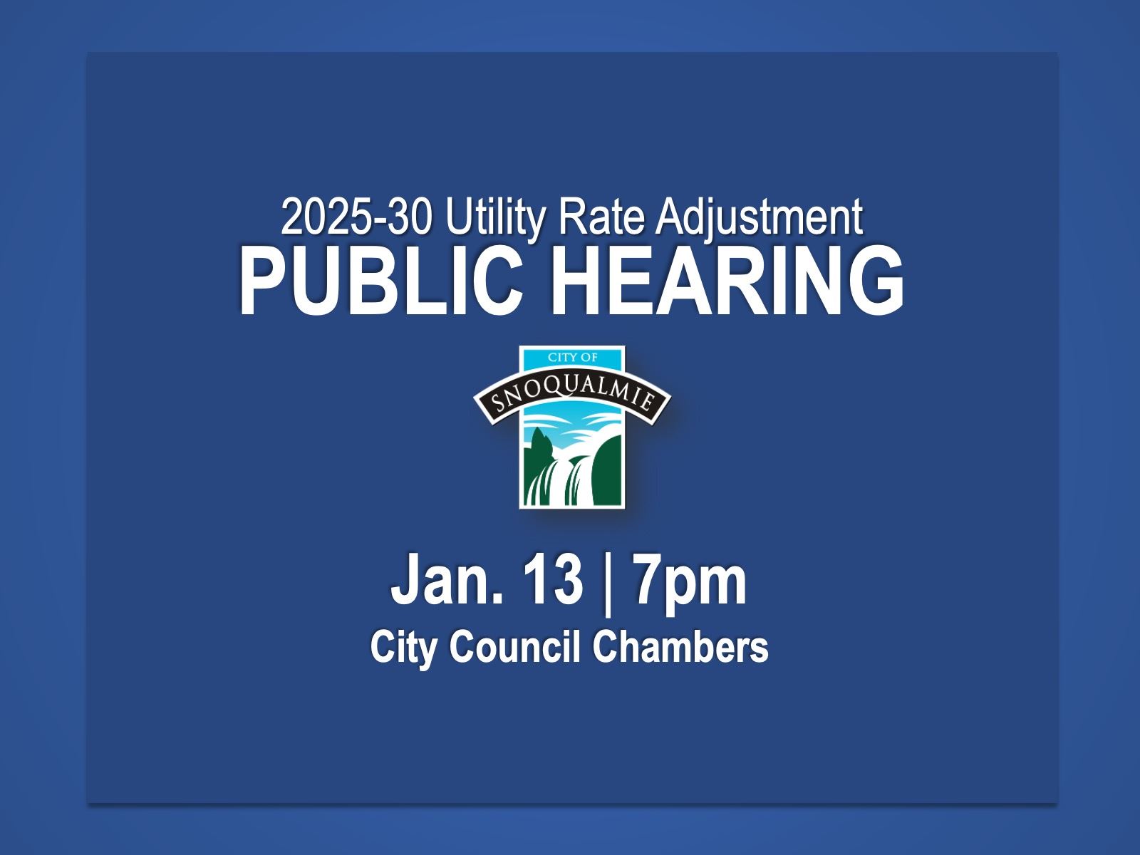  Provide Feedback on Proposed Changes to City Utility Rates at Public Hearing on Jan. 13 