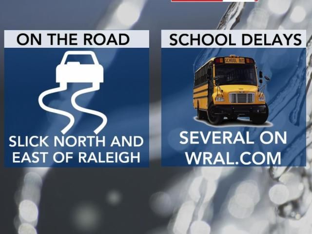  WRAL Weather Alert Day: Slick spots, school delays continue Tuesday morning as temps dip into 20s 