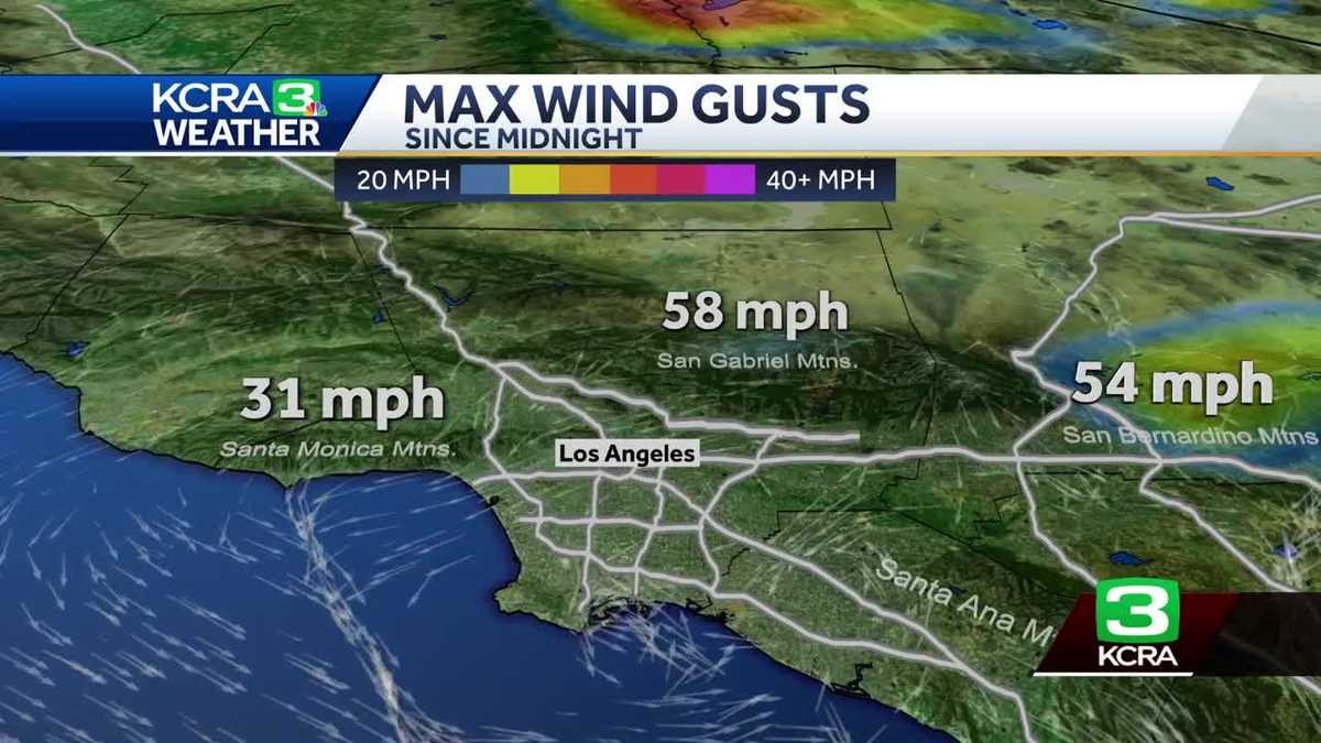  Los Angeles fire weather outlook: Gusty winds remain in the mountains 