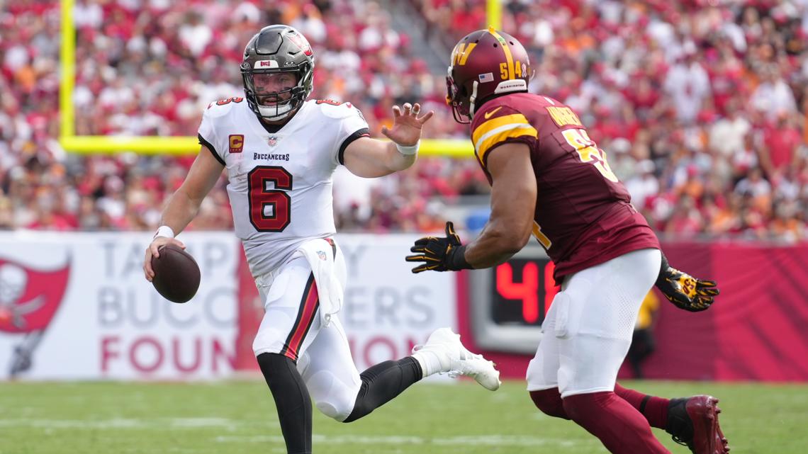  Mayfield and the Buccaneers host Daniels and the Commanders in what could be a prime-time shootout 