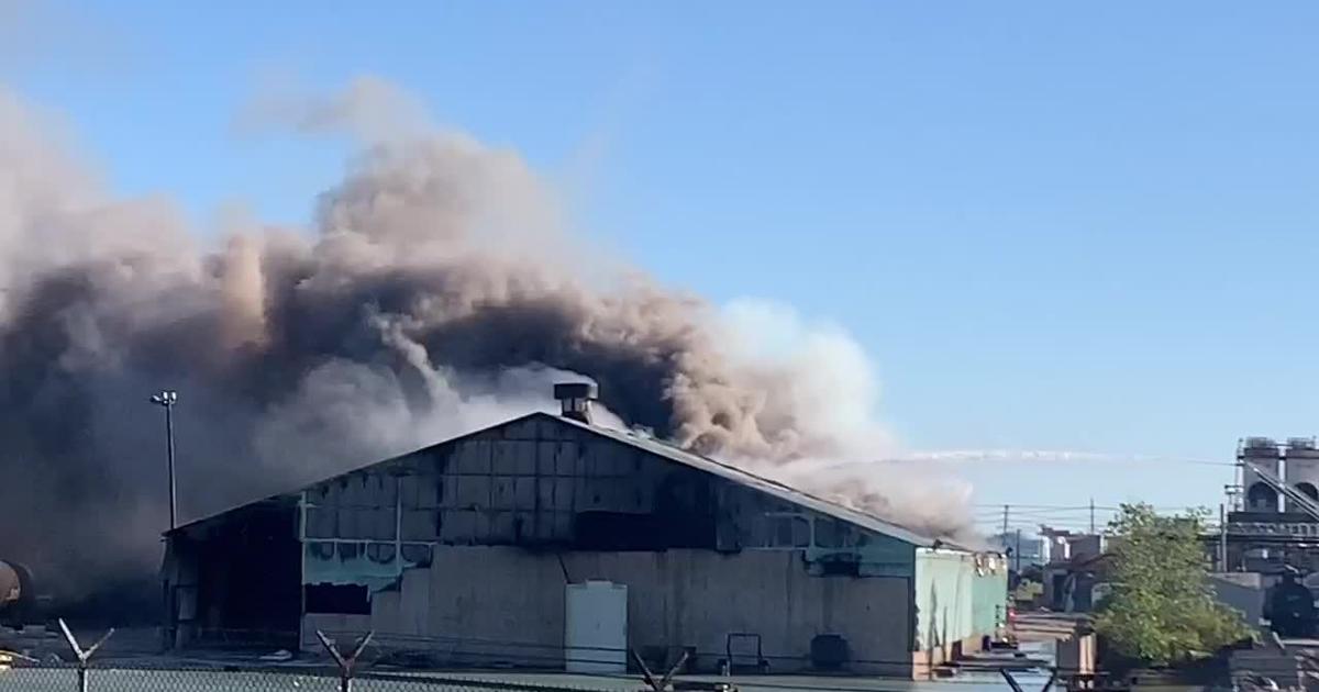  Fire burns in Sauget, Illinois 