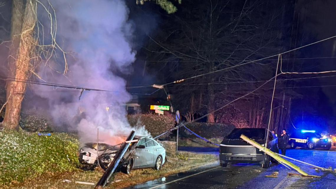  3 crashes unfold on Huntersville road, forcing it to shut down 